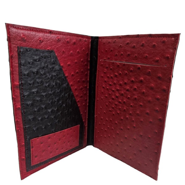 black ostrich small folio inside
