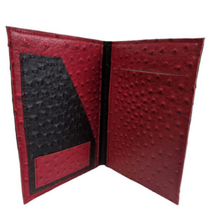 black ostrich small folio inside