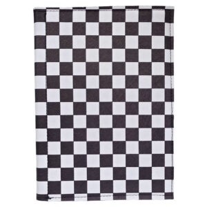 black and white checkered small folio front