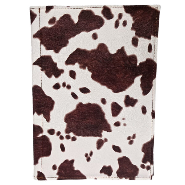 front of the brown cow hide folio