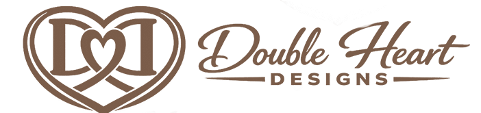double heart designs handbags, totes, wallets