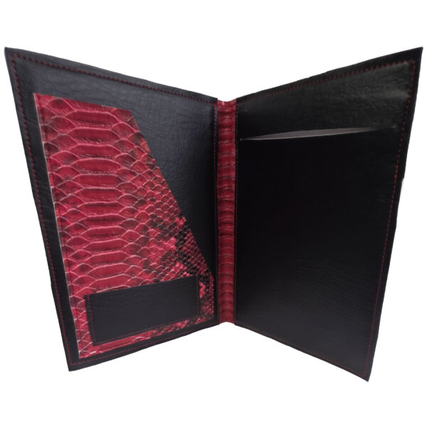 red snake shin folio inside